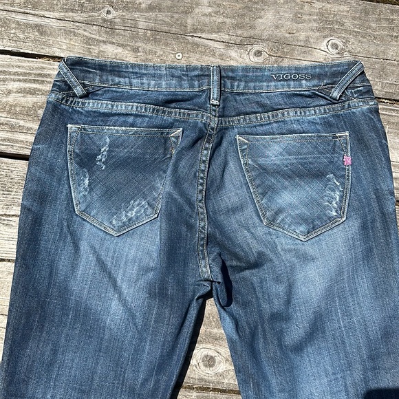 VIGGOS the boyfriend rolled up distress skinny jeans size 9 length 27 rolled up - Picture 4 of 12